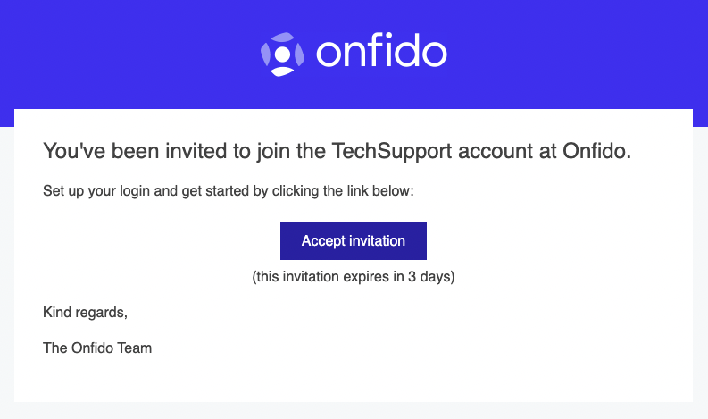 Dashboard - Resending the invitation email to Onfido dashboard users